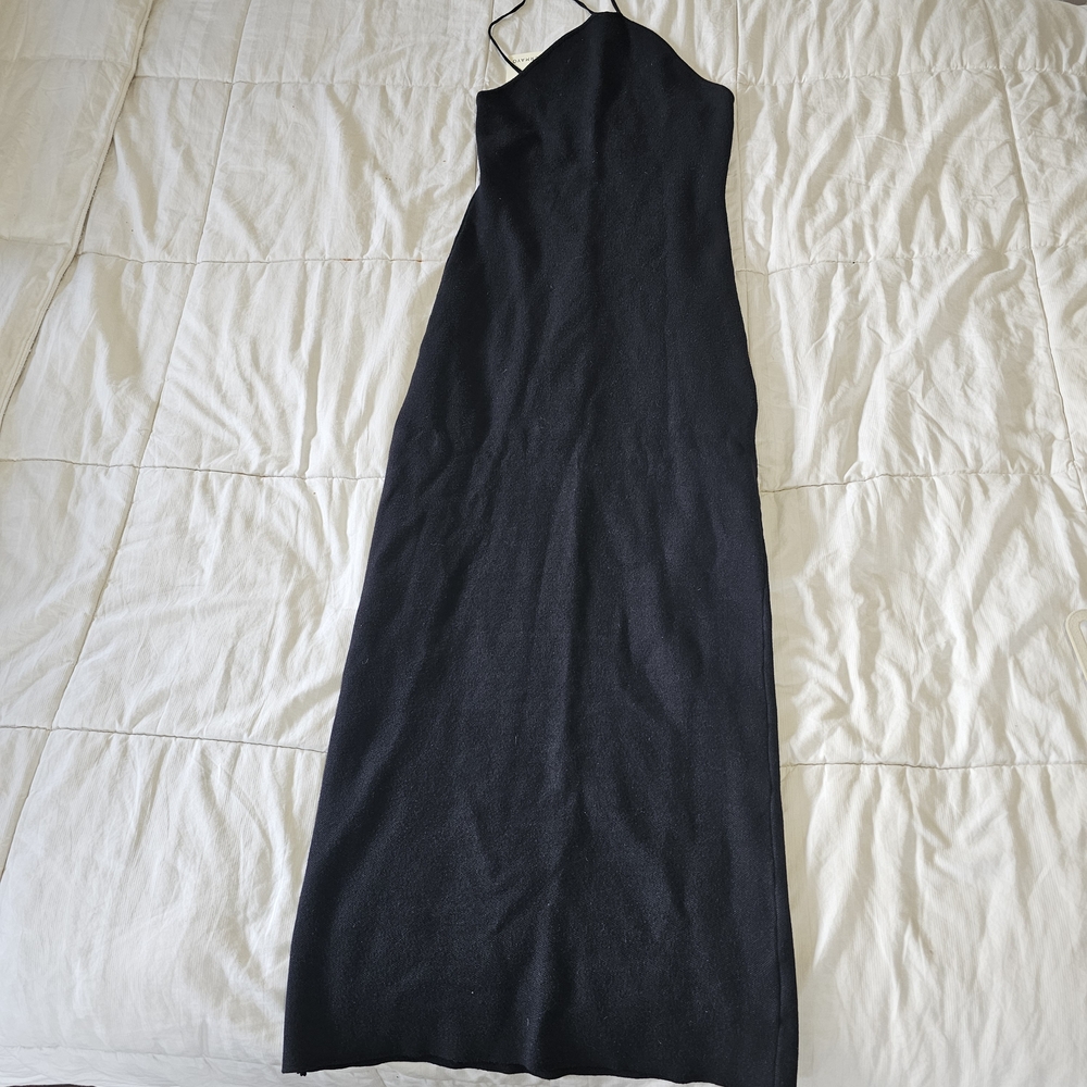 Peppermayo Natural Mystic Knit Maxi dress. M-L Black  NWT